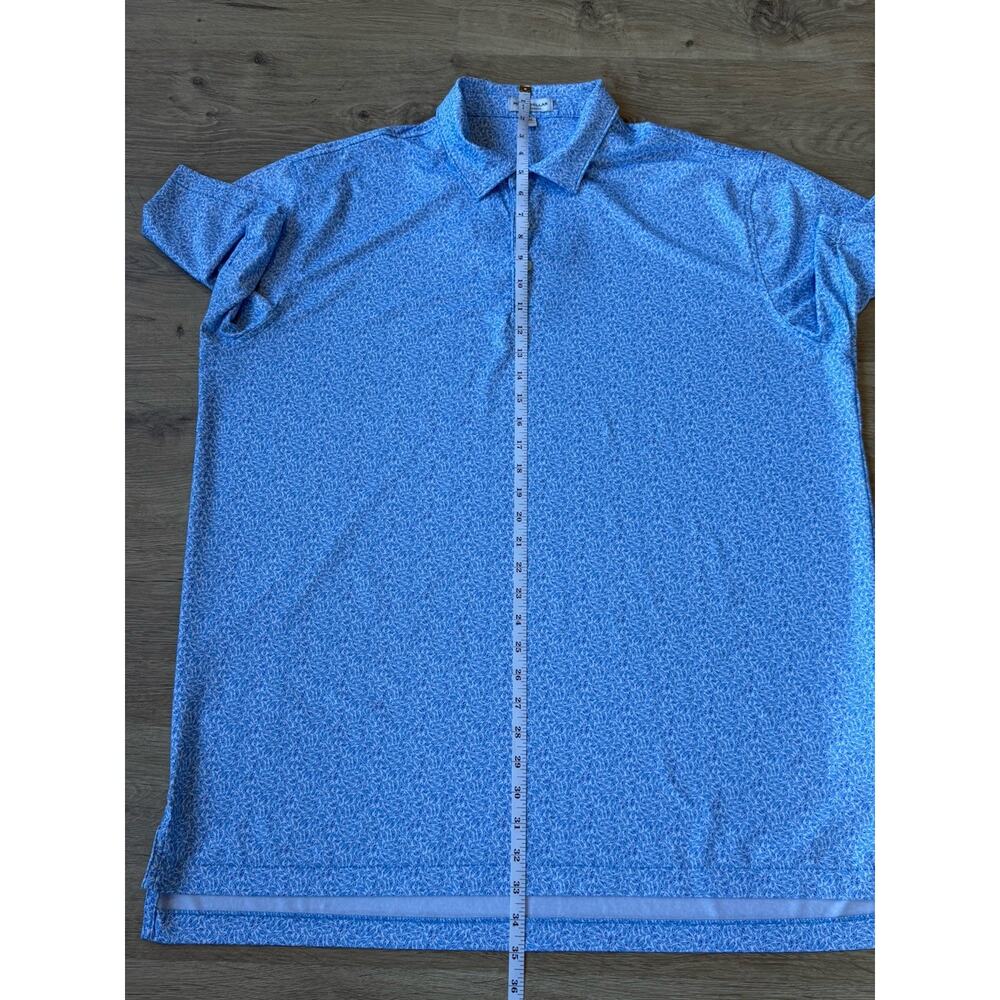 Peter Millar Summer Comfort Polo Shirt Mens Extra Large Blue All Over Print Golf - Picture 6 of 7